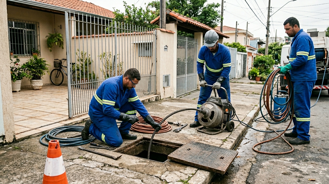 Desentupimento de esgoto em Campo Grande-MS