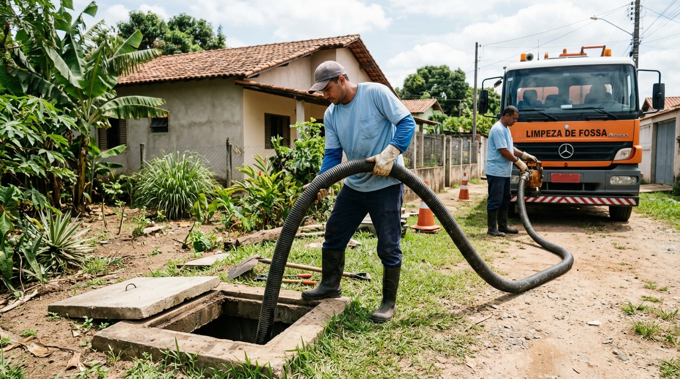 Higienização de fossa residencial em Campo Grande-MS